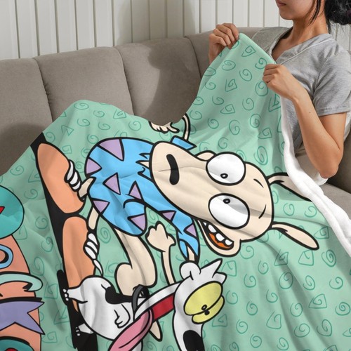 Rocko's Modern Life Blanket Soft Bed Sofa Throw Lightweight Birthday Gift - Picture 3 of 11