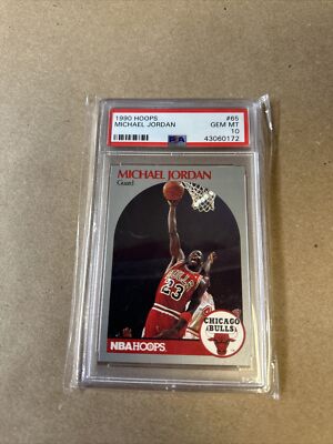 1990 Nba Hoops Michael Jordan #65 PSA GEM MT 10 Excellent