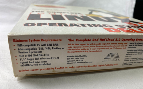 The Complete Redhat Linux 5.2 Operating System Deluxe w/Disk, Book & CDs - Picture 3 of 6