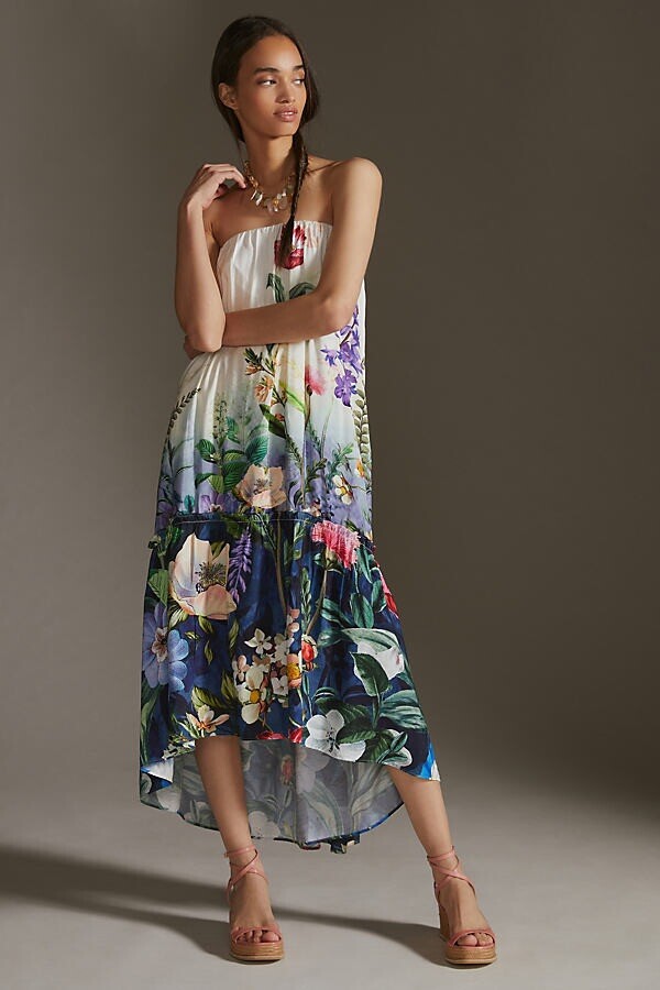 anthropologie strapless maxi dress Strapless Gauze Maxi Dress by Anthropologie in Black, Size: Medium