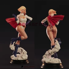 Power Girl 3D Printing Figure Unpainted Model Sculpture GK Blank Kit New Stock