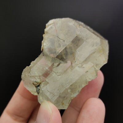 Quartz Crystal With Step Formation Structure And Rutile Inclusion, 85.6 Grams