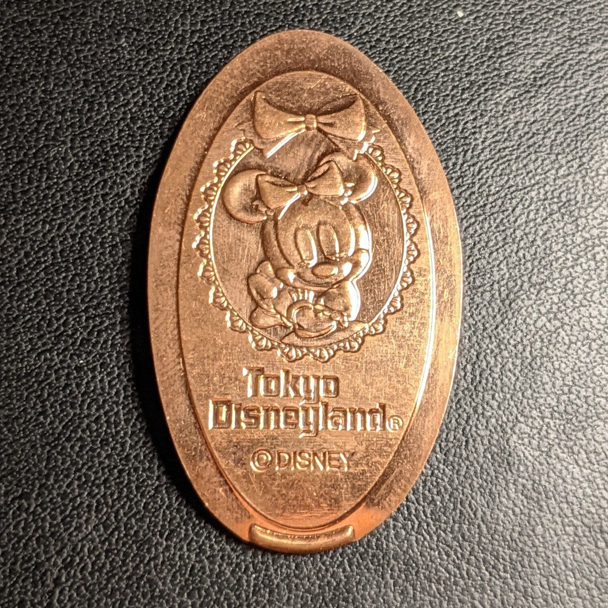 Tokyo Disneyland 着工記念メダル MINNIE Framed Disneyland - Elongated Souvenir Medal Token: Tokyo