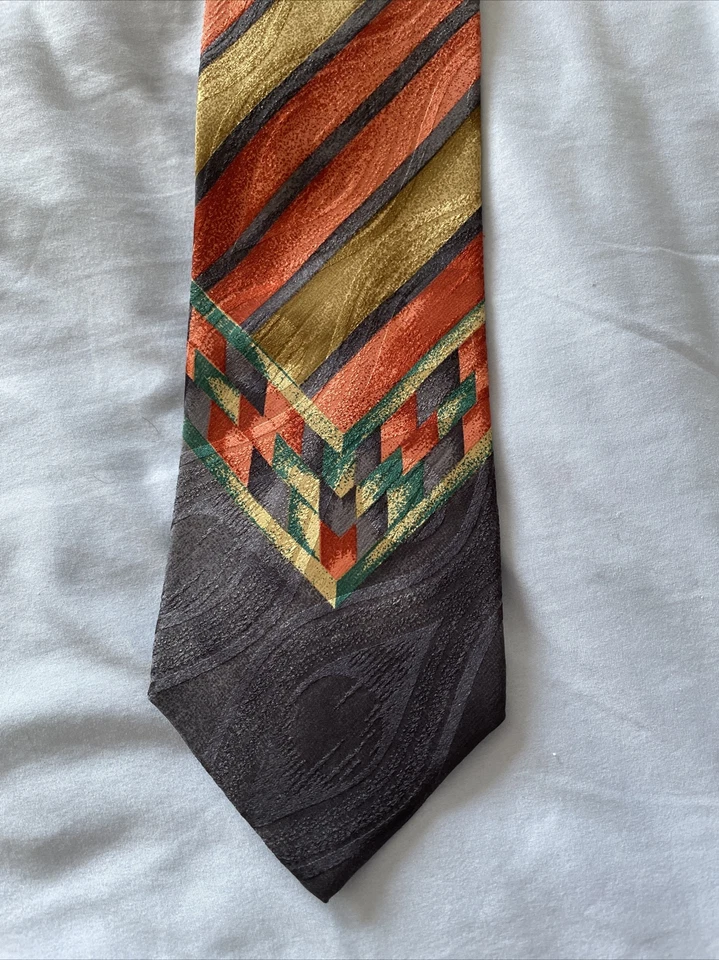 Corbata Giovanni Montana 100% seda hecha en Italia Foto 2 de 4