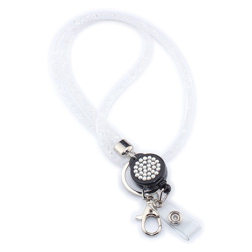 Einziehbare Kristall Abzeichen Lanyard Rolle ID-Schlüsselband Name Tag Halter - Zdjęcie 10 z 21