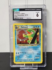 Pokémon TCG Politoed Neo Discovery Unlimited 8/75 Holo Rare EX - CGC 6