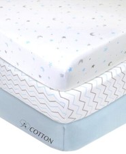 American Baby Company 3 Pack Fitted Mini Crib Sheet 24" x 38", Soft Breathabl...