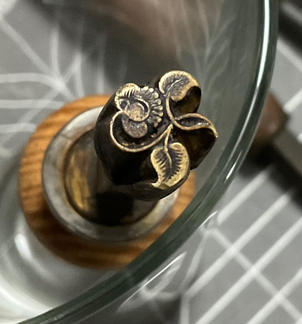 5 Antique Philadelphia Brass Bookbinding Gold Leaf Tools, William C