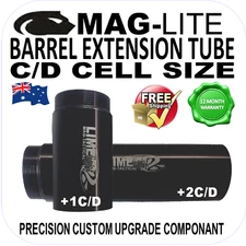 MAGLITE UPGRADE CONVERSION C/D BARREL EXTENSION BODY TUBE 2-6 CELL FLASHLIGHT
