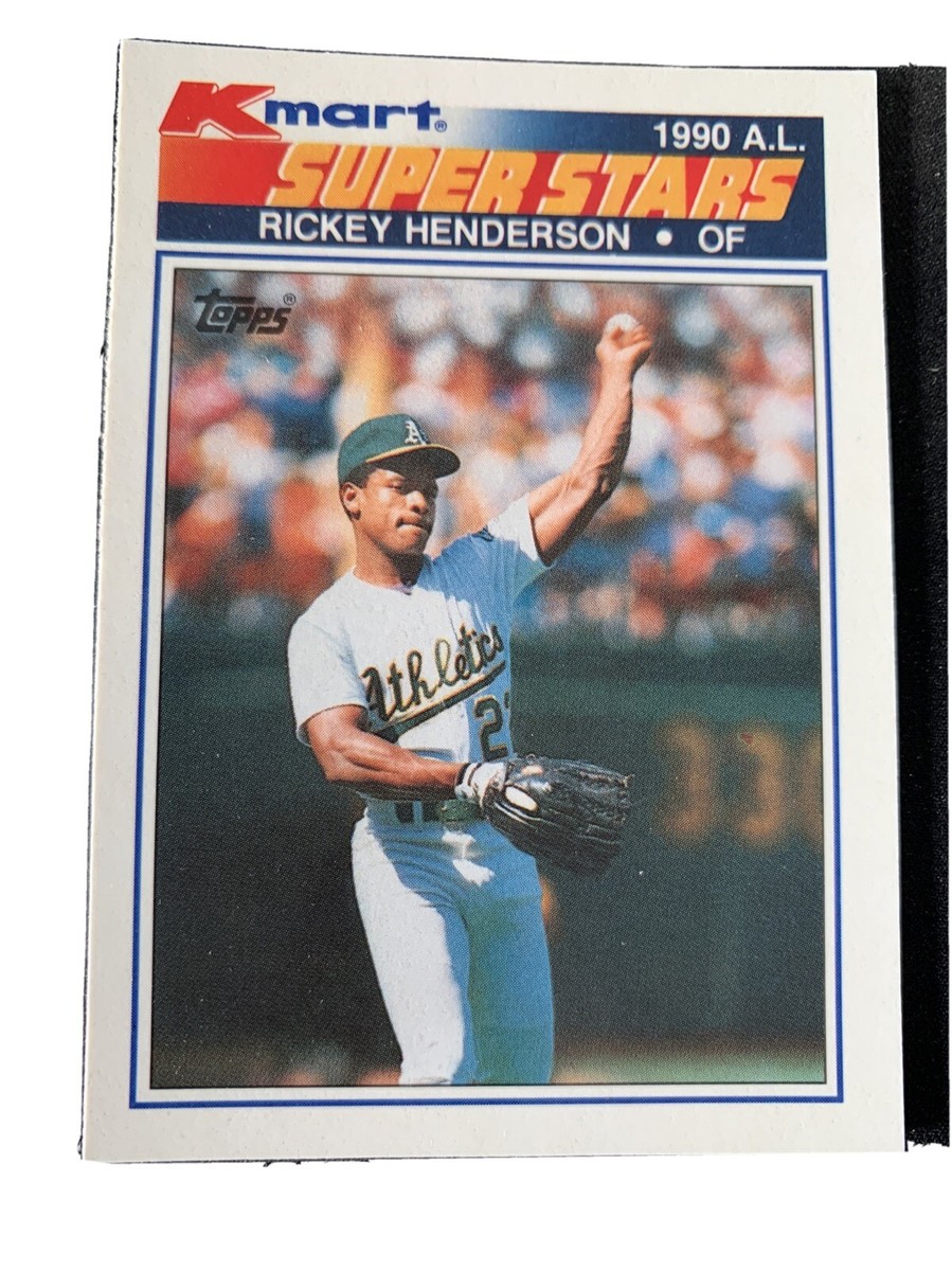 1990 TOPPS KMART SUPERSTARS BASEBALL CARD RICKEY HENDERSON