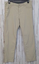 Eddie Bauer Active Pants Mens 36x34 Khaki Nylon Stretch Tech Athleisure Hiking