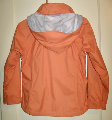 COLUMBIA Titanium OMNI TECH Orange WATERPROOF SHELL JACKET w/ Hood