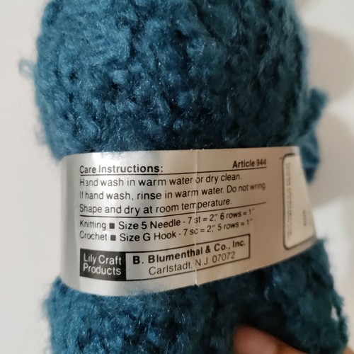 Corticelli Bijou Yarn Lot of 4 Skeins Blue 16 France 96% Acrylic 4% Polyester - Picture 7 of 10