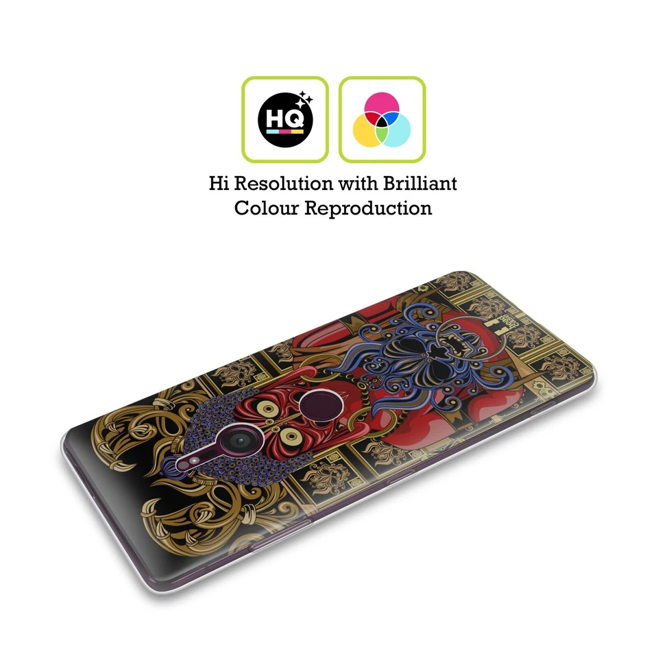 HEAD CASE DESIGNS JAPANESE DEVIL FACE SOFT GEL CASE FOR SONY PHONES 1 - Image 2 of 4