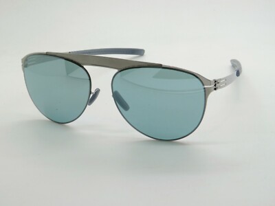 IC BERLIN Meike B. Chrome/Teal Mirrored Aviator 56mm Sunglasses | eBay