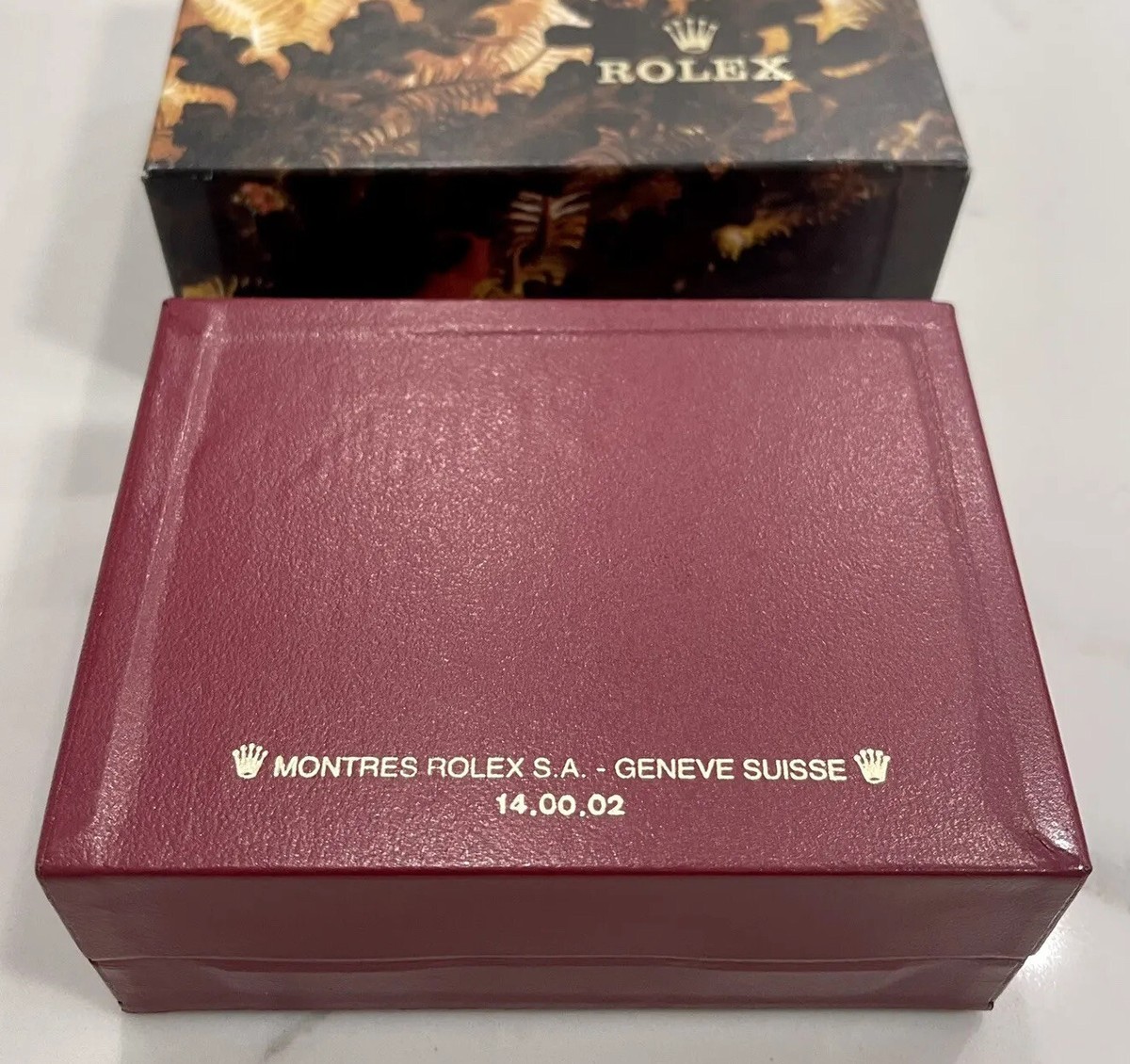 Authentic Vintage 80s Rolex Ladies Datejust Watch Box red