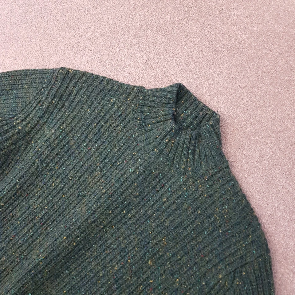 Superdry мужской джемпер средний зеленый свитер трикотажа ягненка шерсти ребристый Fleck - Изображение 2 из 4