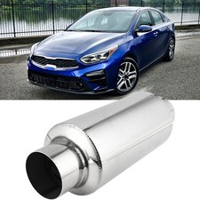 For Kia Forte 2010-2025 12" Long 2.5" In/Out Muffler Exhaust Resonator Deep Tone