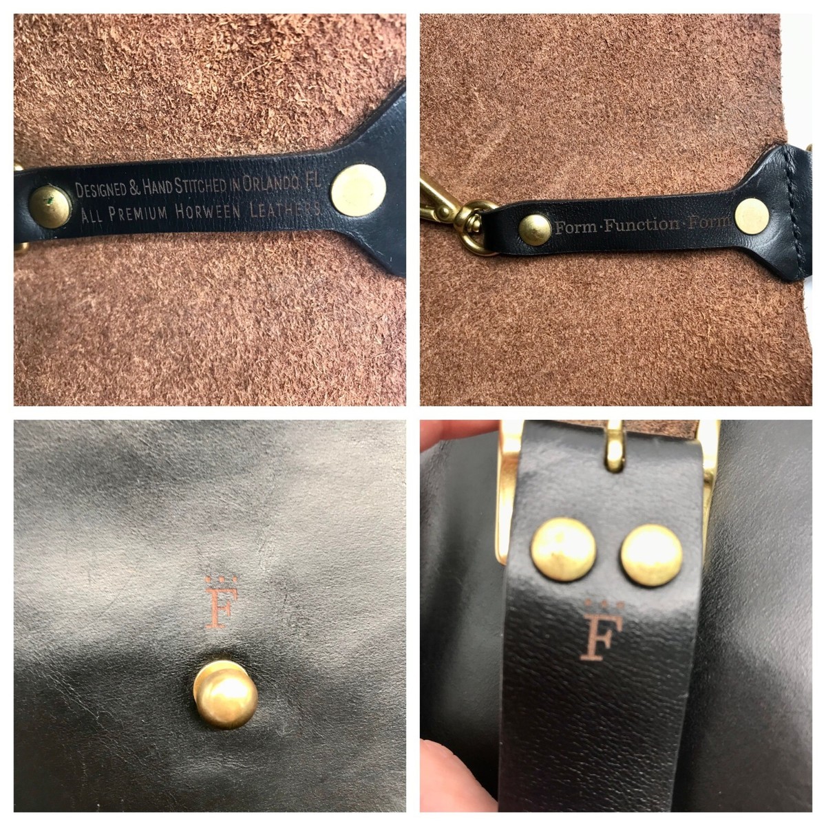 Form Function Form Black Horween Leather & Animal Print Flap 3 Way Bag Form Function Form Black Horween Leather & Animal Print Flap  main image 3