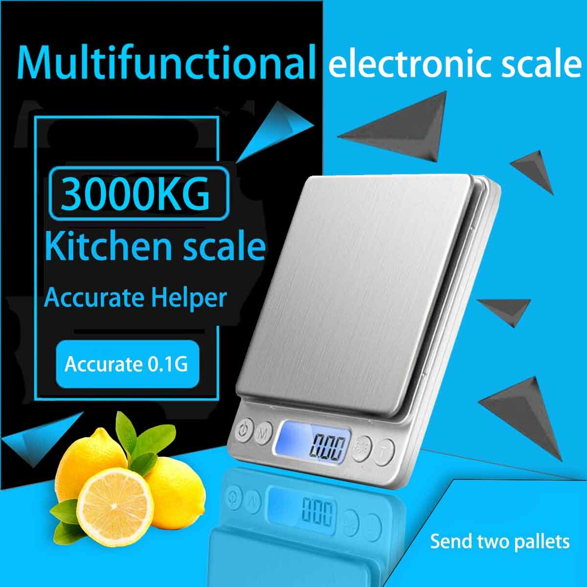 Digital Kitchen Scale 2000g / 0.1g Mini Pocket Jewelry Scale-image