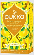 Pukka Lemon, Ginger & Manuka Honey - 20 Sachets (Pack of 4)