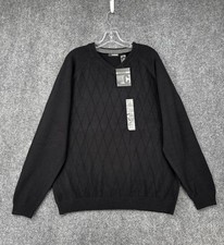 Claiborne Black Men  s Pullover Sweater Size XL Long Sleeve Preppy NWT