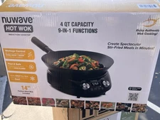 Nuwave Hot Wok Induction Cooktop 14" Carbon Steel Wok