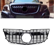 Black Fit Benz Glk Class X204 2013-2015 2013 Gtr Style Front Bumper Hood Grille