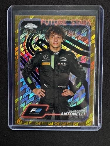 Andrea Kimi Antonelli [Gold Logofractor] #22 2024 Topps Chrome Formula 1 card
