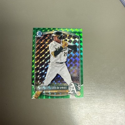 2025 Bowman Draft Chrome LEO DE VRIES #BDC-87 Green Geometric Refractor /99