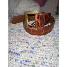 VINTAGE BROWN GENUINE ALLIGATOR BELT
