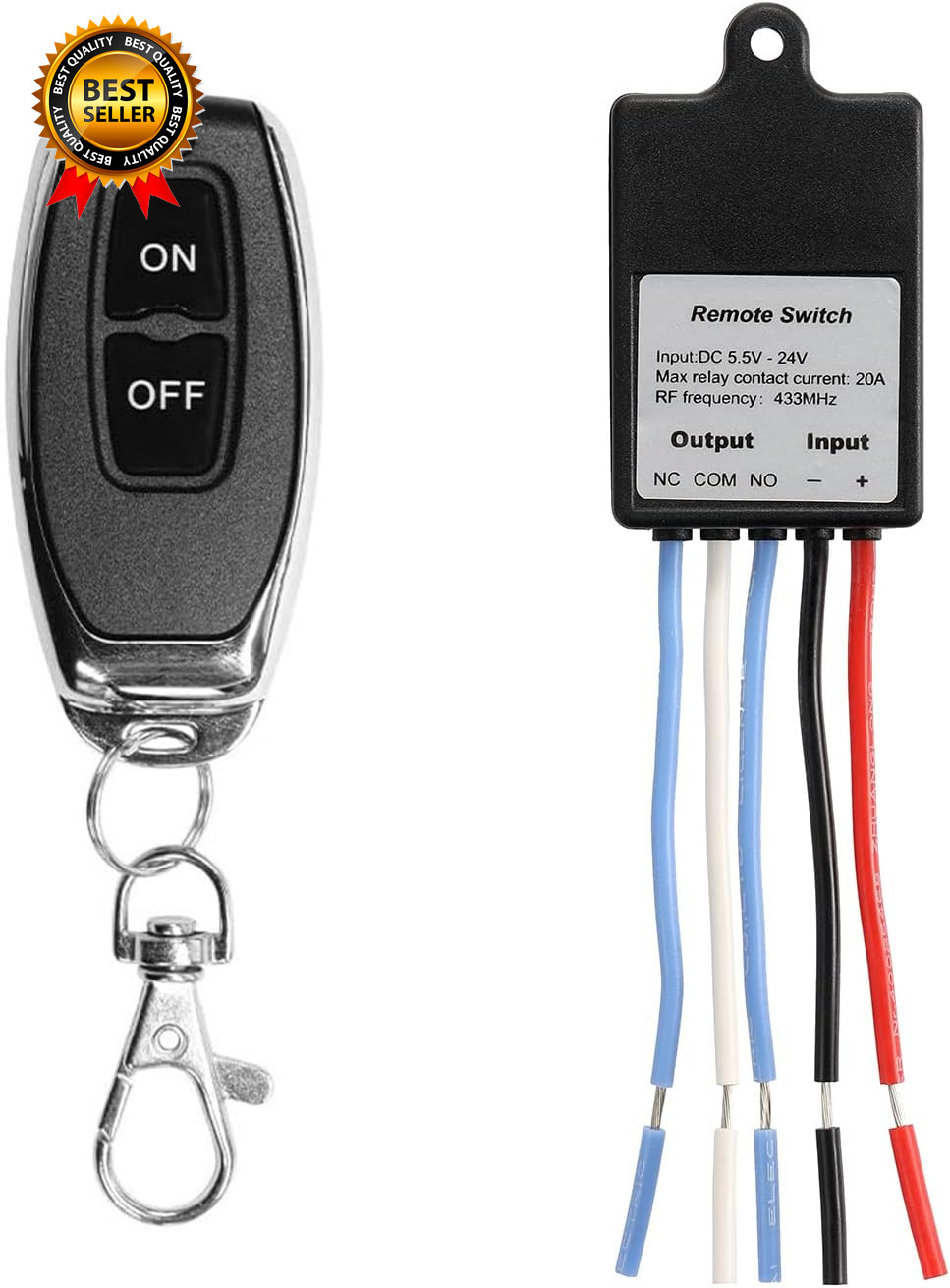 Control Switch Dc 6v 12v 24v 36v 60v 1 Channel Rf Relay