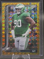 JORDAN DAVIS 2025 TOPPS CHROME GOLD GEOMETRIC EAGLES 50/50 Bookend 