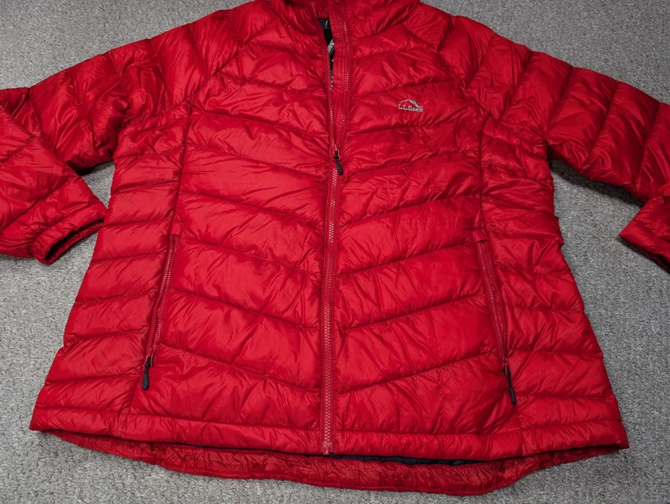 LL BEAN Pertex Quantum Downtek 850 Ultralight Women's Red Puffer Down Jacket 1X - Image 4 of 4
