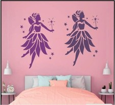 Fairy Wall Stencil 16x24in Reusable DIY Painting Template Kids Room Wall Decor