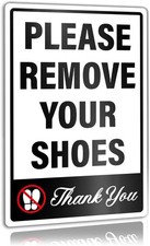 Vintage Thank You Take Off Please Remove Your Shoes Tin Metal Signs Home D cor F