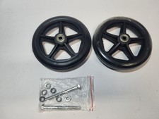 2 Pcs 6 Inch Walker Wheels Replacement, Solid Wheelchair Front Wheels, Anti-Slip