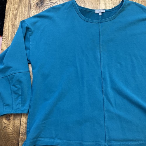 Habitat Clothes To Live In Shirt Women's Teal Sweatshirt Top, Size L - Picture 2 of 9