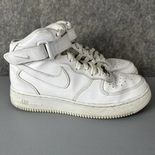 Nike Air Force 1 Mid White Shoes Size 6Y 314195-113 Youth Girl Boy Trainers