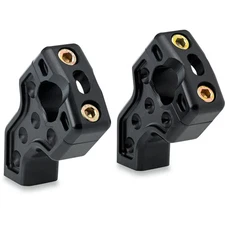 Joker Machine Black Ano 2.5 Rise 1.5 Pullback Machined Risers Harley & Custom