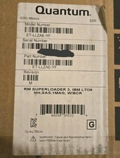 Quantum ET-LLZAE-YE SuperLoader 3 LTO-8 Half Height Tape Drive New Sealed 6GBSAS