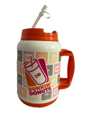 Whirley Drink Works DUNKIN DONUTS Large 64oz Travel Tumbler Mug With Straw 2014