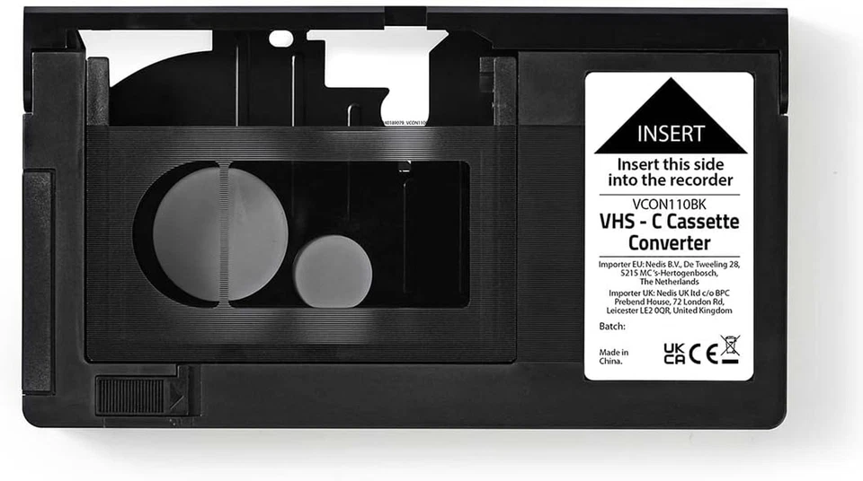 Nedis Convertidor VHS - Conversión: VHS-C a VHS - Plug and Play - Negro - Imagen 3 de 4