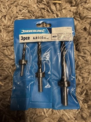 Silverline 342613 Dübelbohrer-Set 3-tlg. 6, 8 und 10 mm