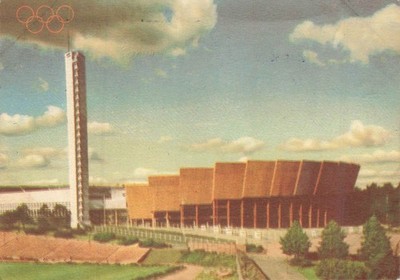 Helsinki Helsingfors Finland Suomi~Olympic Stadium~1956 POSTCARD