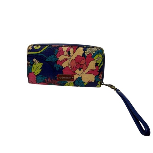 Sakroots Geldbörse Künstler Kreis beschichtet Canvas Blumen Schmetterling Boho Clutch - Bild 2 von 7