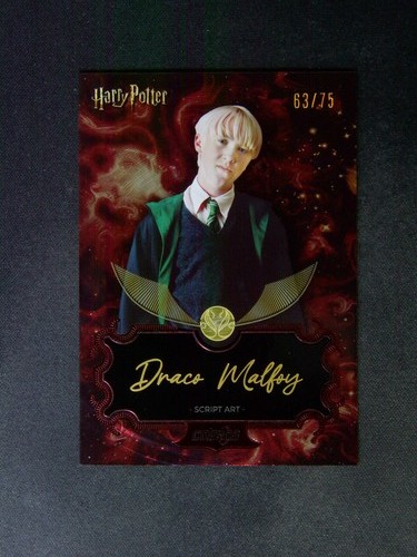 2025 Kakawow Harry Potter Comos Draco Malfoy Script Art Auto Red /75
