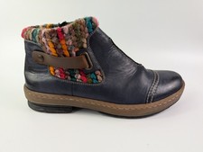 Rieker Faux Fleece Lined Ankle Boots Uk 7.5 Eu 41