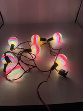 Rare 7 String Frosted Rainbow Christmas Light...