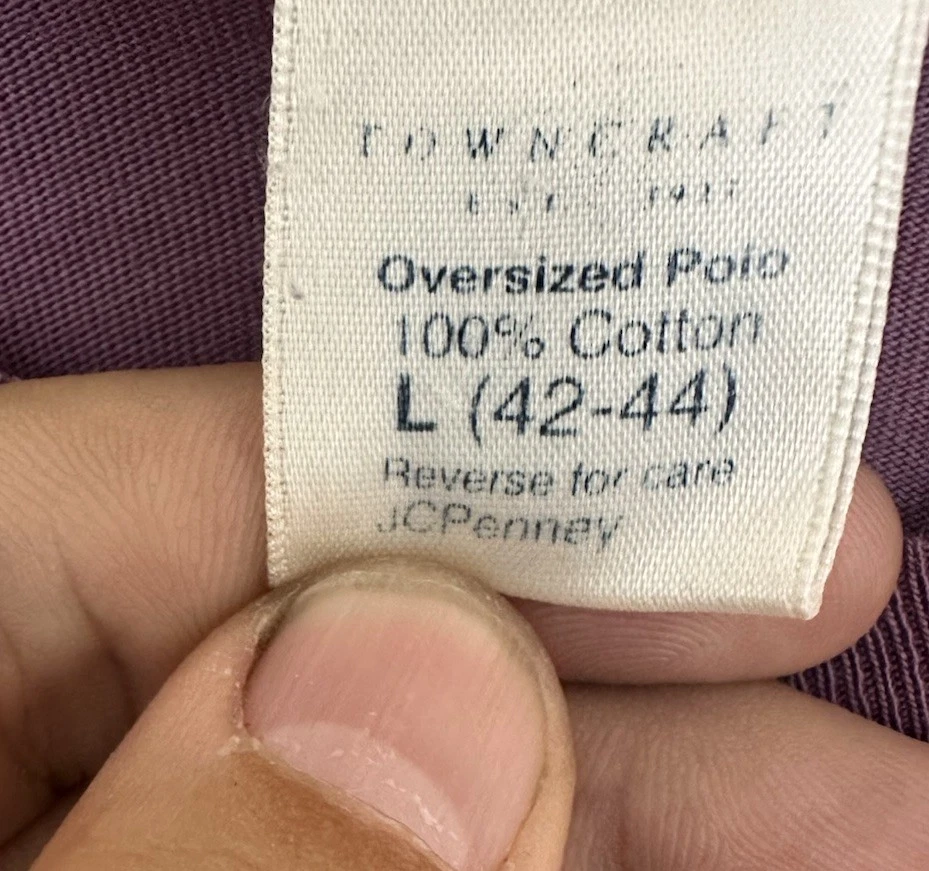 Camiseta vintage Towncraft para hombre púrpura cuello en V puntada única talla grande hecha en EE. UU. Foto 2 de 4